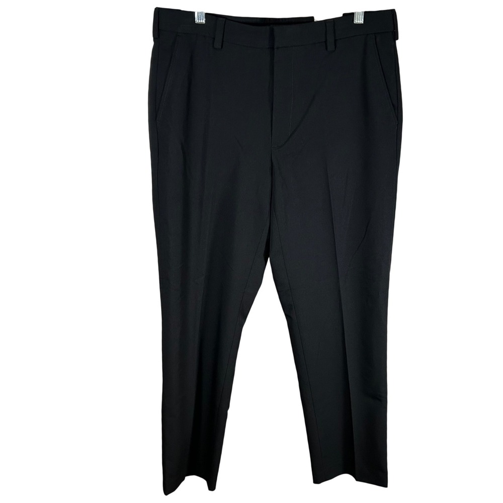 George Mens Suit Pant Rich Black Wrinkle Resistant 34x30 Brand New